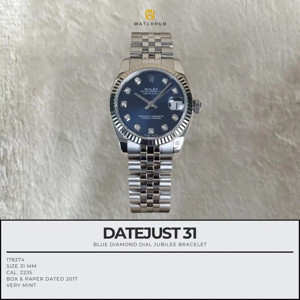 Rolex Datejust 31 Blue Diamond 178274
