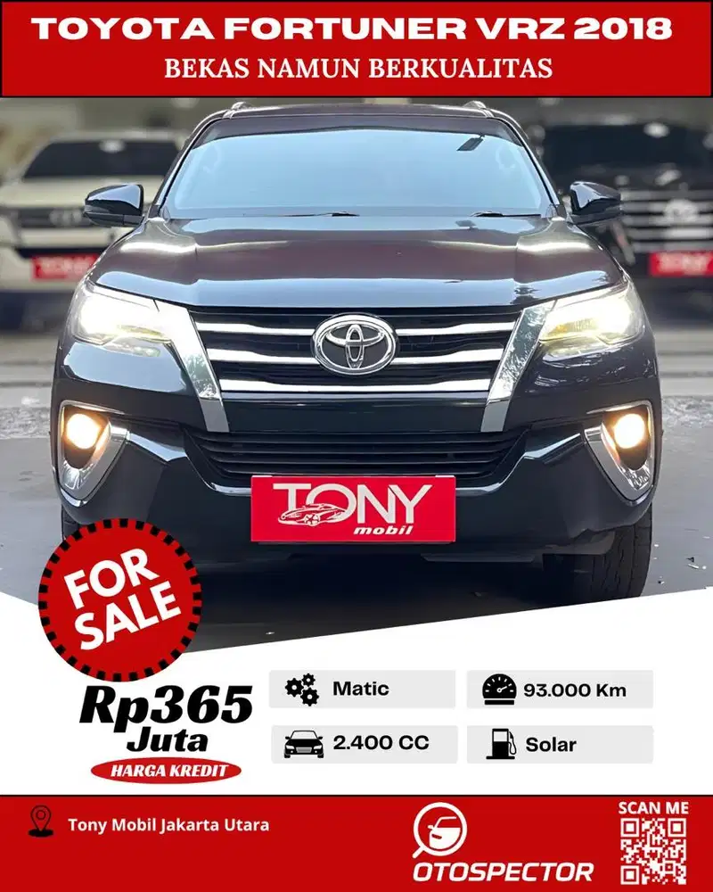 Toyota Fortuner Diesel 4x4 AT 2018 Hitam