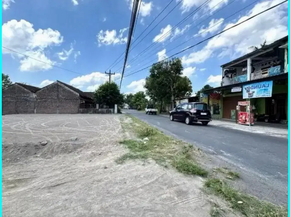 Tanah Dijual Jogja di Jl. Raya Berbah Dekat SMK Nasional Berbah