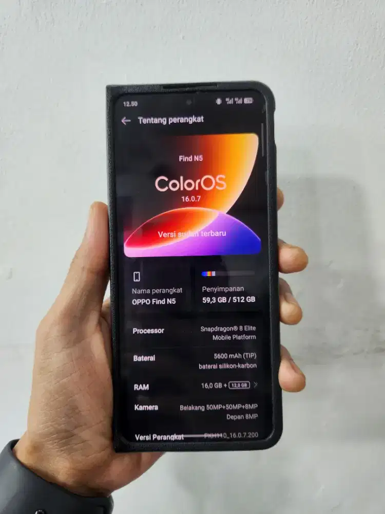 Oppo N5 Fold 16/512 GB Fullset terdaftar beacukai