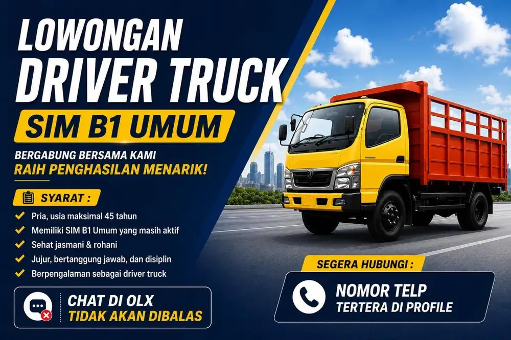 LOWONGAN KERJA - SUPIR MOBIL BOX ENGKEL (SIM B1 UMUM)