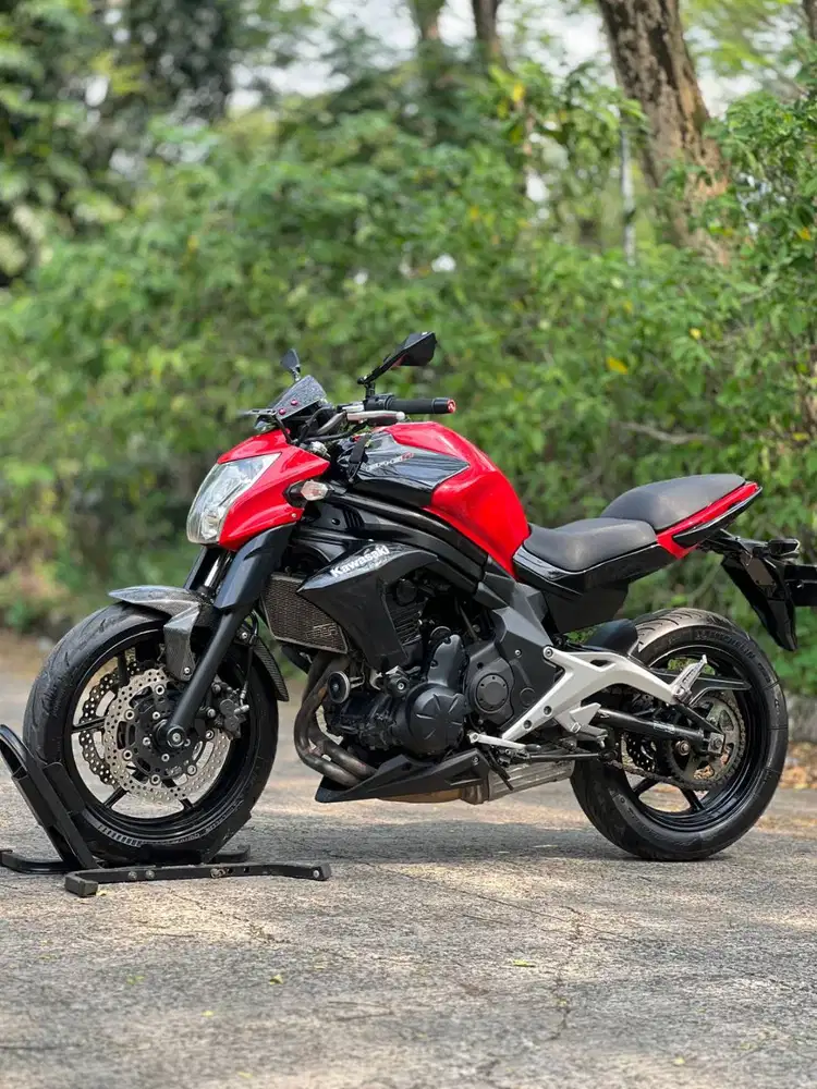 KAWASAKI ER6N 650 2012 MERAH KM 14K PAJAK PANJANG SIAP NGEBUT