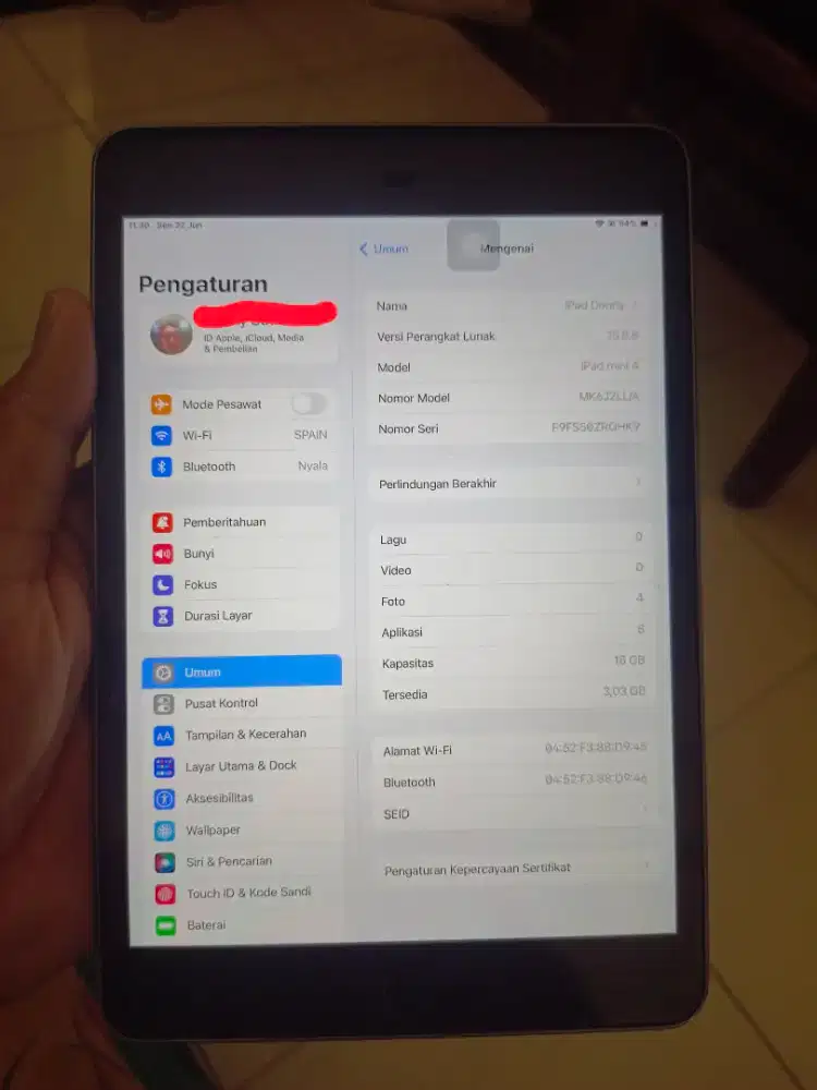iPad Mini 4 16GB Inter Fullset
