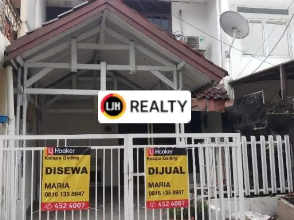 RUMAH LUAS 4,5x13x5 m2 DI JALAN PERMATA BIRU AREA KELAPA GADING