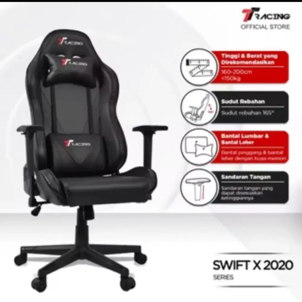Kursi Gaming TTRACING swift X2020 series black