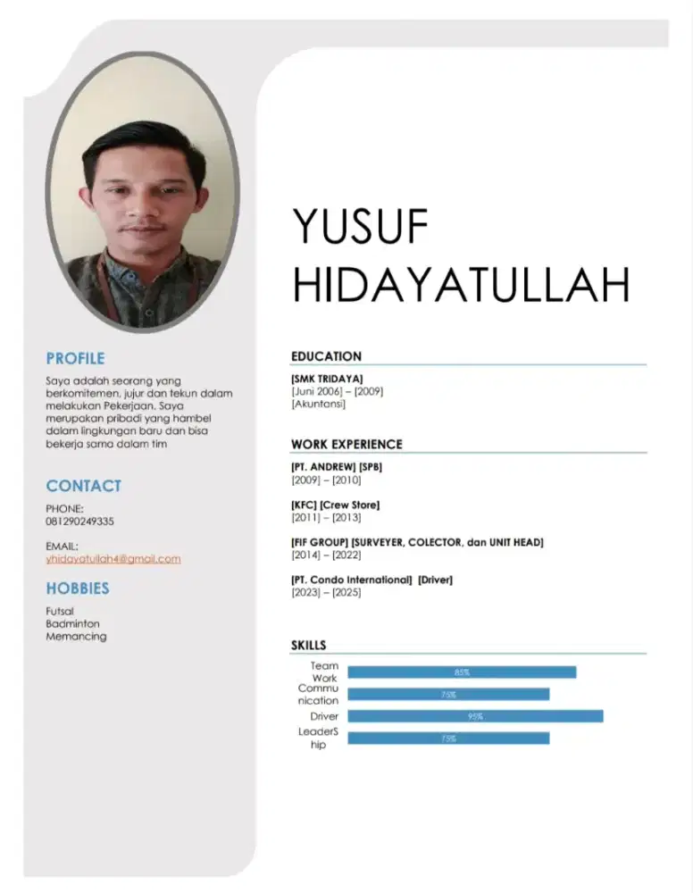 Mencari pekerjaan sebagai driver
