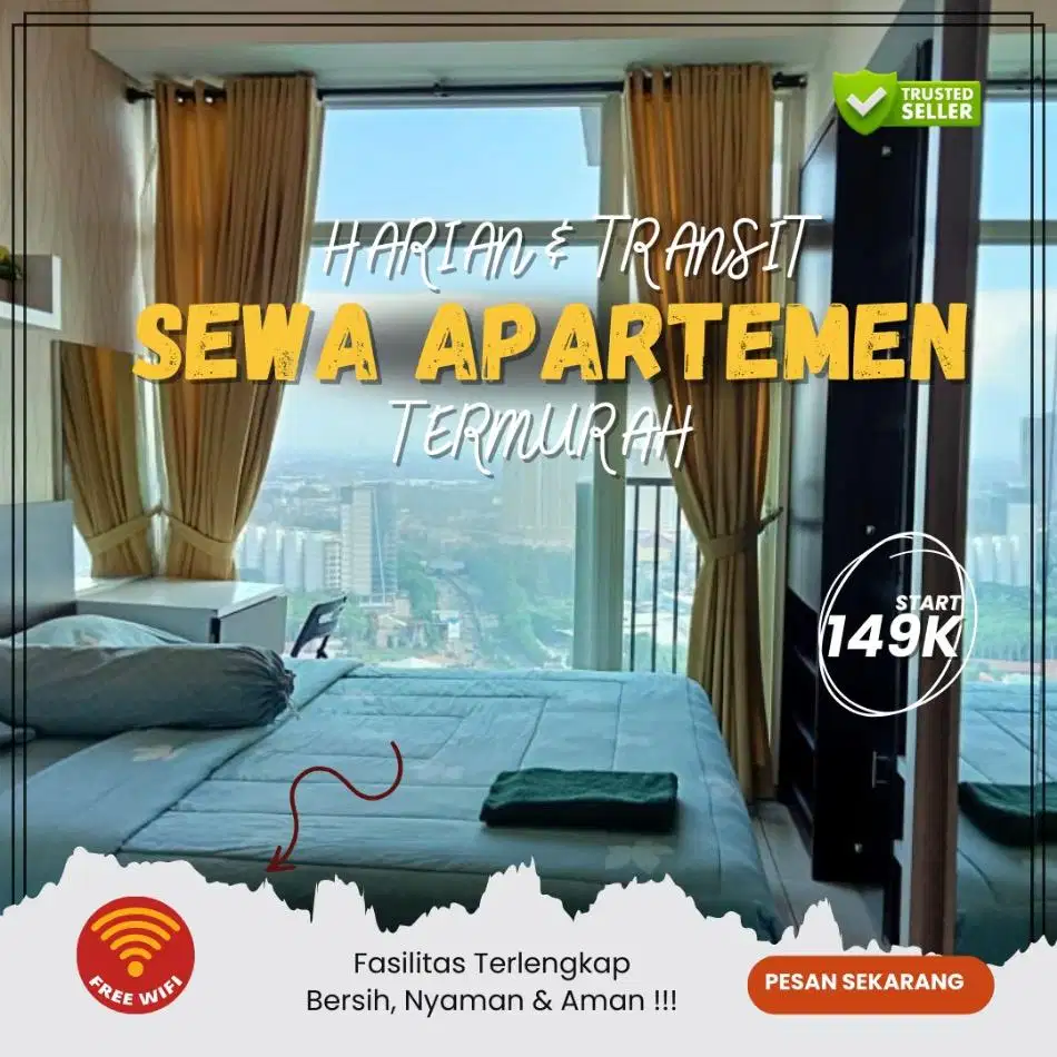 Sewa apartemen Treepark City Tangerang Harian/Transit Termurah