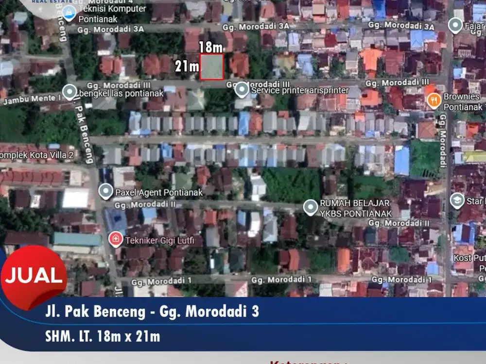 Tanah Cocok Bangun Rumah Tinggal atau Kost Akses Mudah Prof M Yamin di Pak Benceng