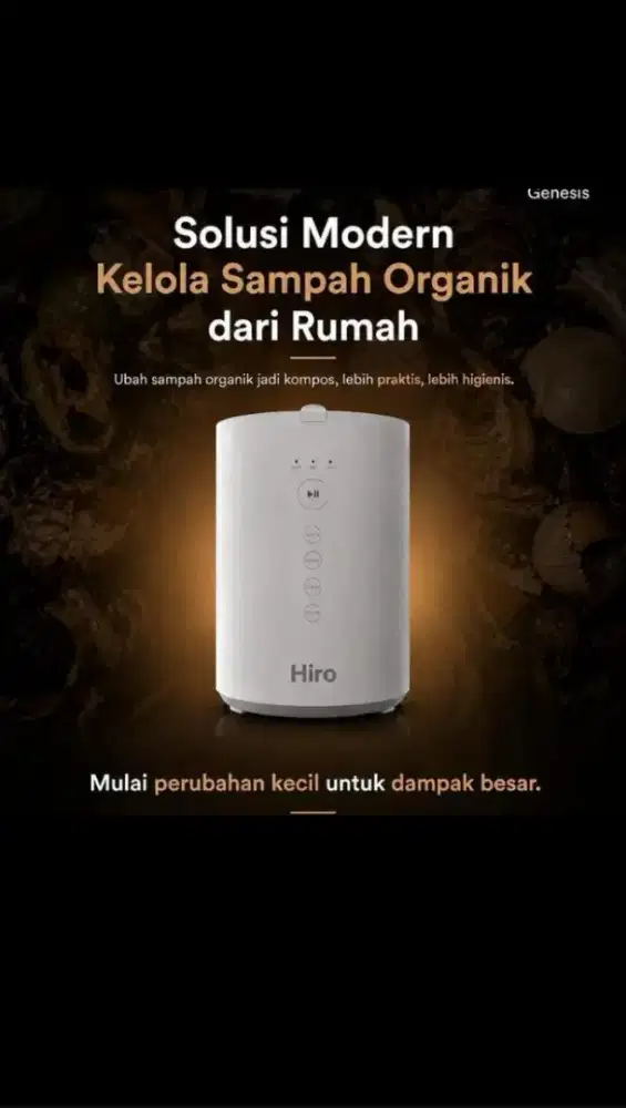 HIRO Genesis Food Waste Composter 5,5L Pengolah Sampah Organik Modern