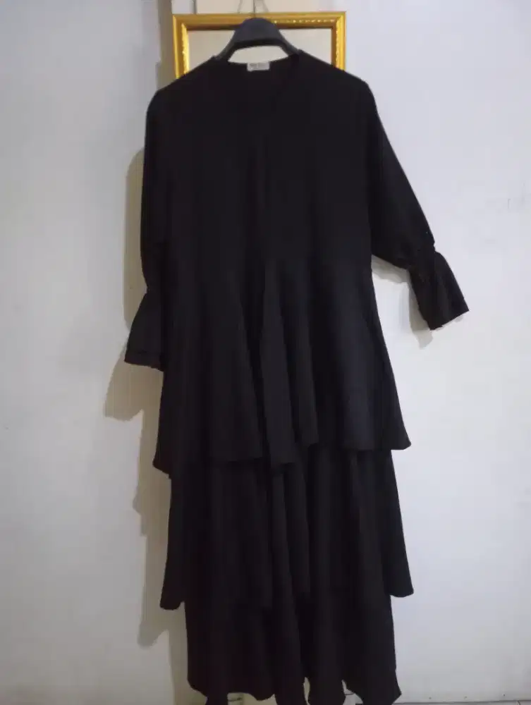 Dress Gamis Hitam mewah