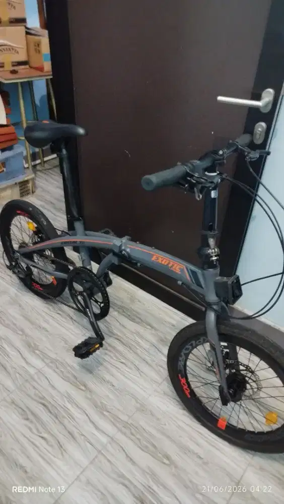 Sepeda lipat exotic uk 20 alloy rem cakram siap pakai