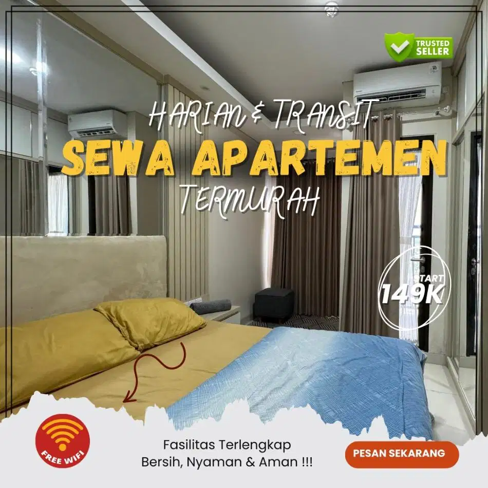 Disewakan Apartemen Harian/Transit Green Pramuka Jakarta Pusat Murah