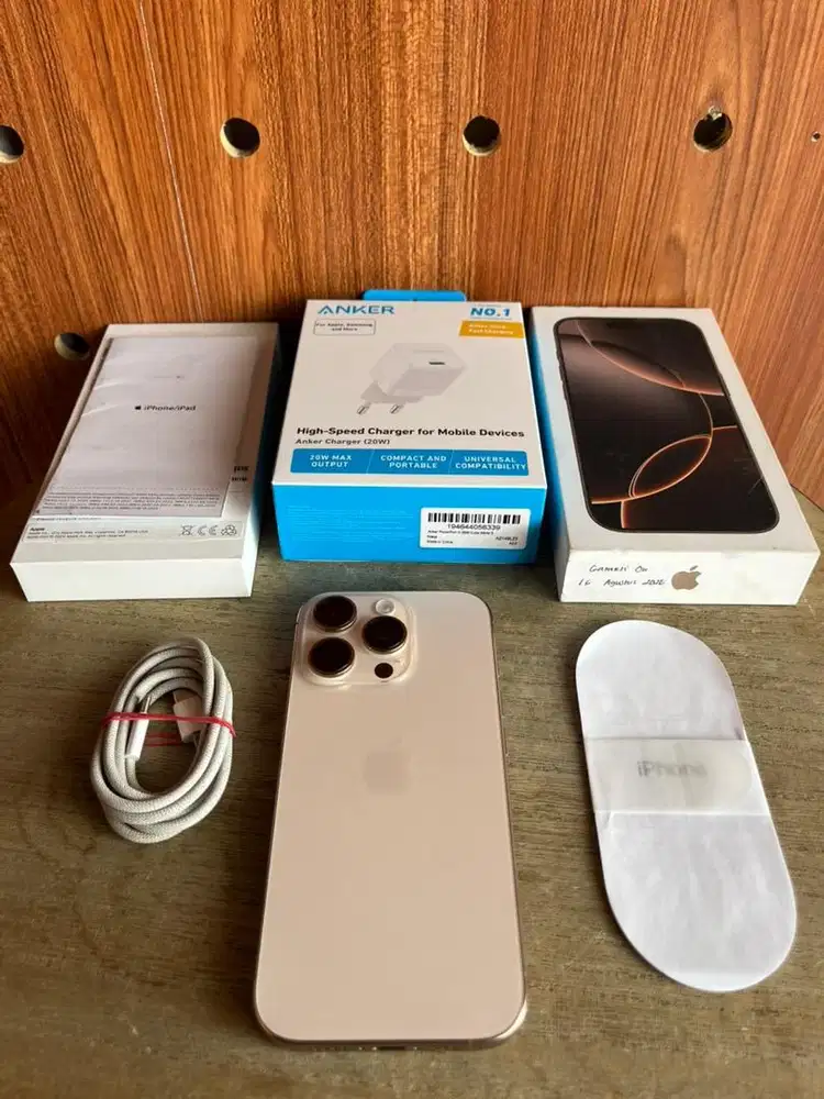 Second iBox Garansi On iPhone 16 Pro 128GB Dessert Fullset