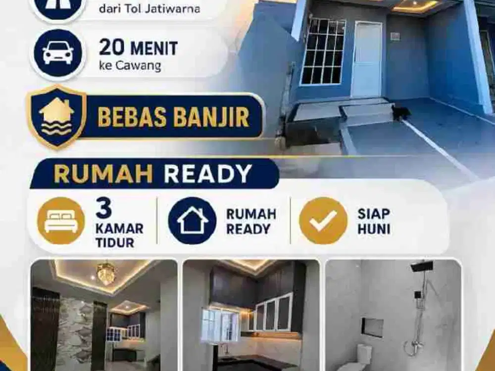 Rumah 2 lantai Ready Siap Huni JATIWARNA bekasi