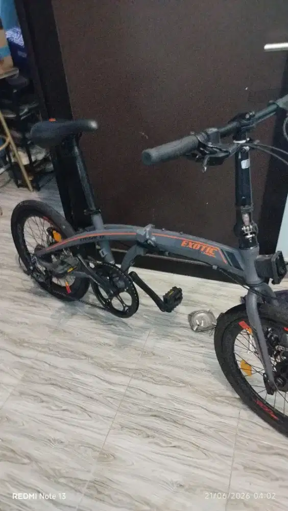 Sepeda lipat exotic original rem cakram mulus siap pakai