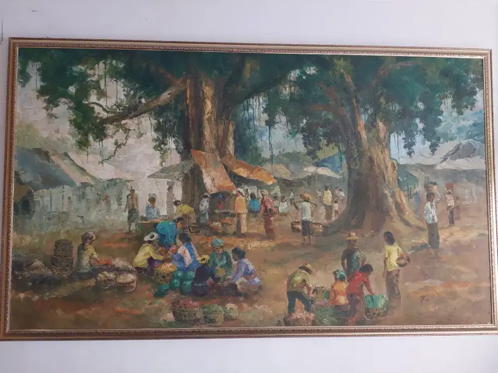 Lukisan Pasar dibawah pohon.