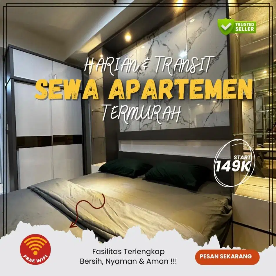 Disewakan Apartemen Jakarta Selatan Kalibata City Harian/Transit Murah