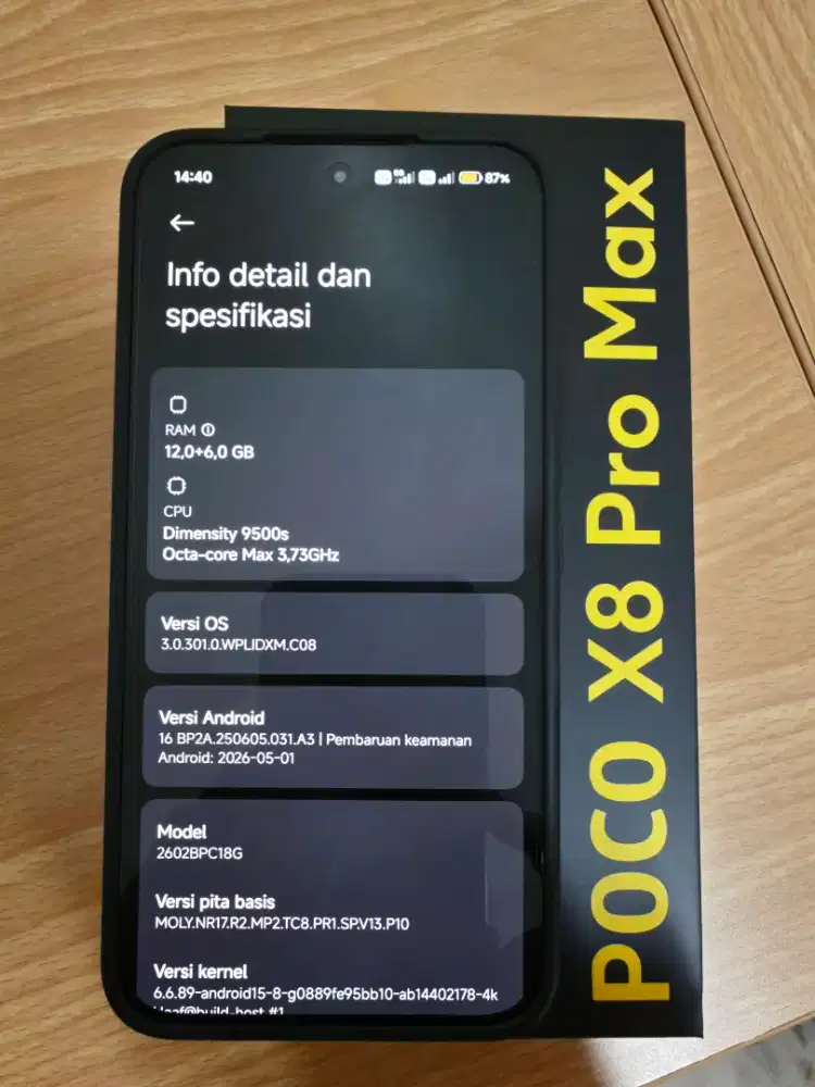 Poco X8 pro max hitam 12/512 like new