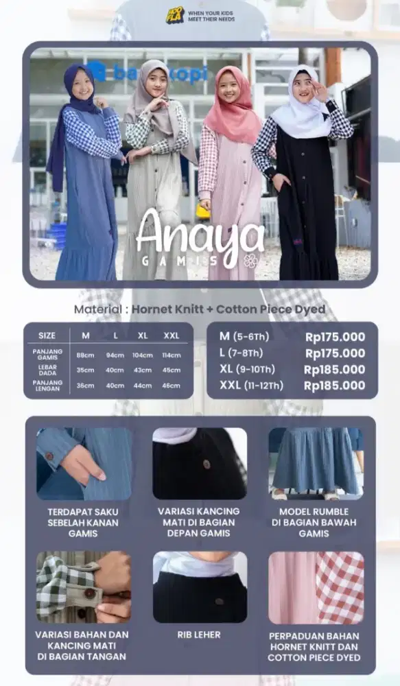 Gamis dan One Set Anak by Hoofla