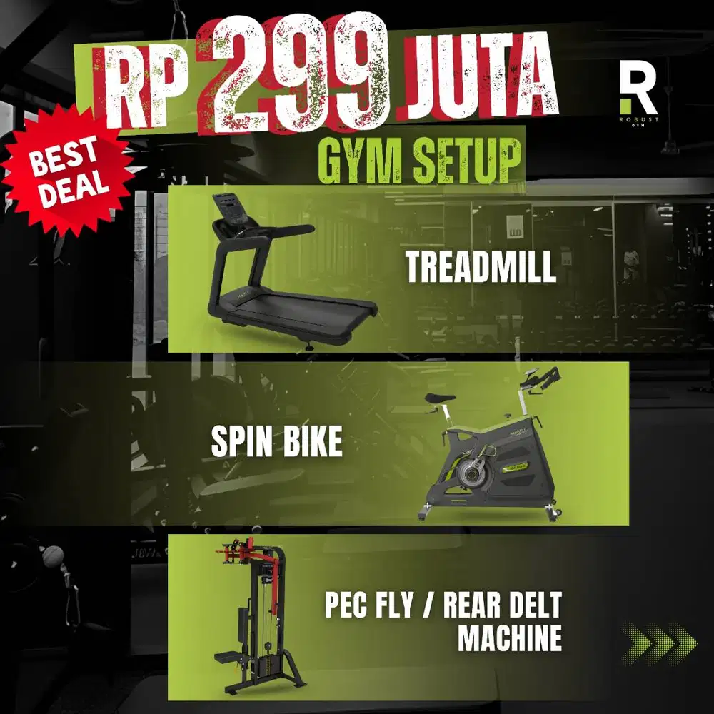 Paket Gym lengkap Robust Fitness Equipment