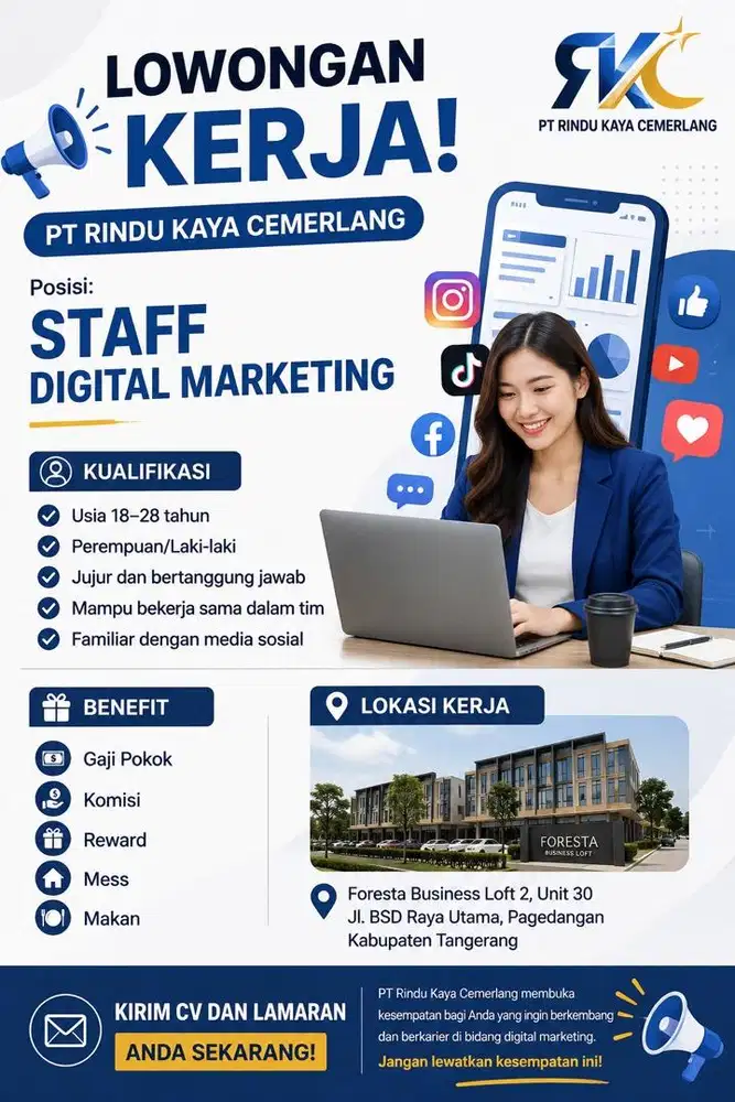 Loker staff digital marketing