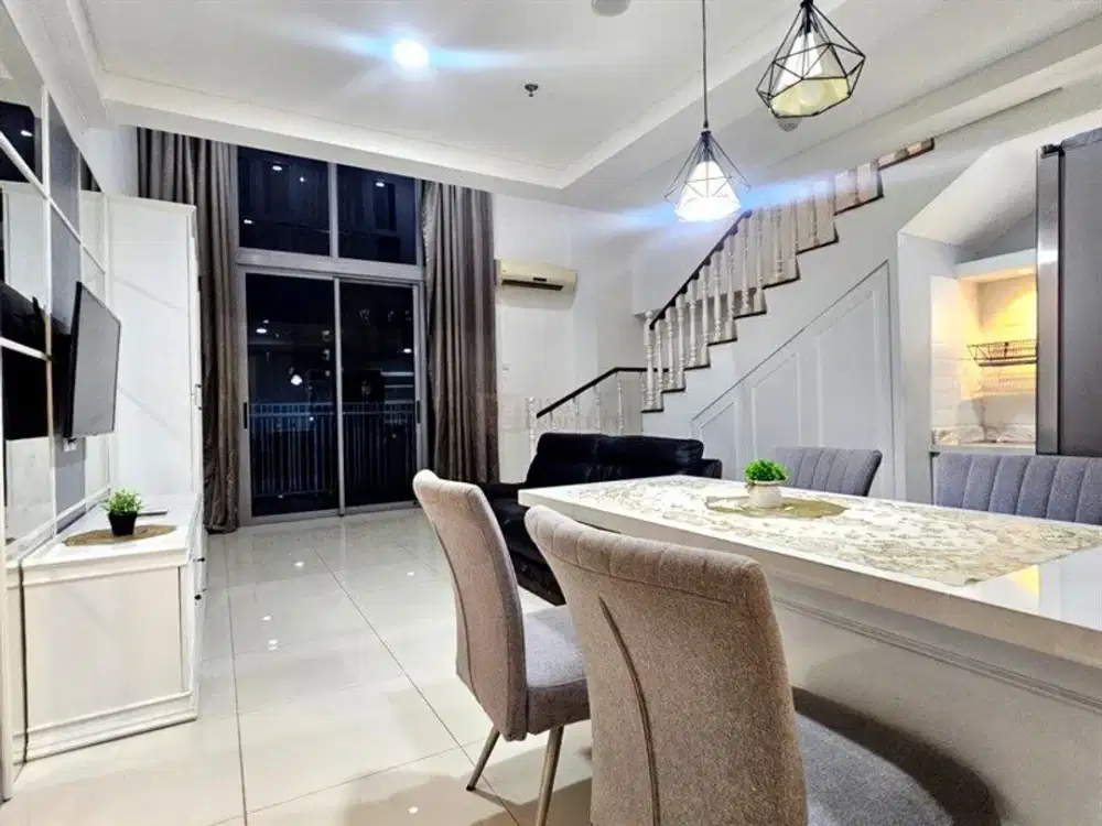 Turun Lift Langsung ke Central Park Mall, Disewakan Soho Neo Soho Residence 96M² Furnished Scandinavian Design, bisa Kantor & Hunian 24 Jam Jakbar