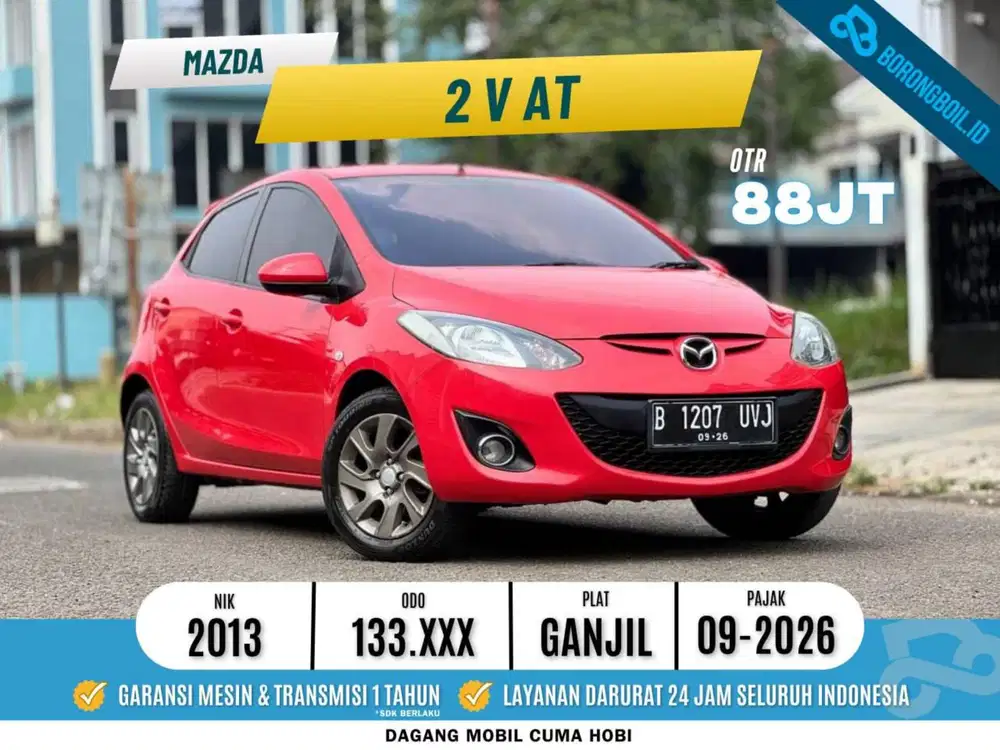 Tanpa PR Mazda 2 V At 2013 Merah Metalik
