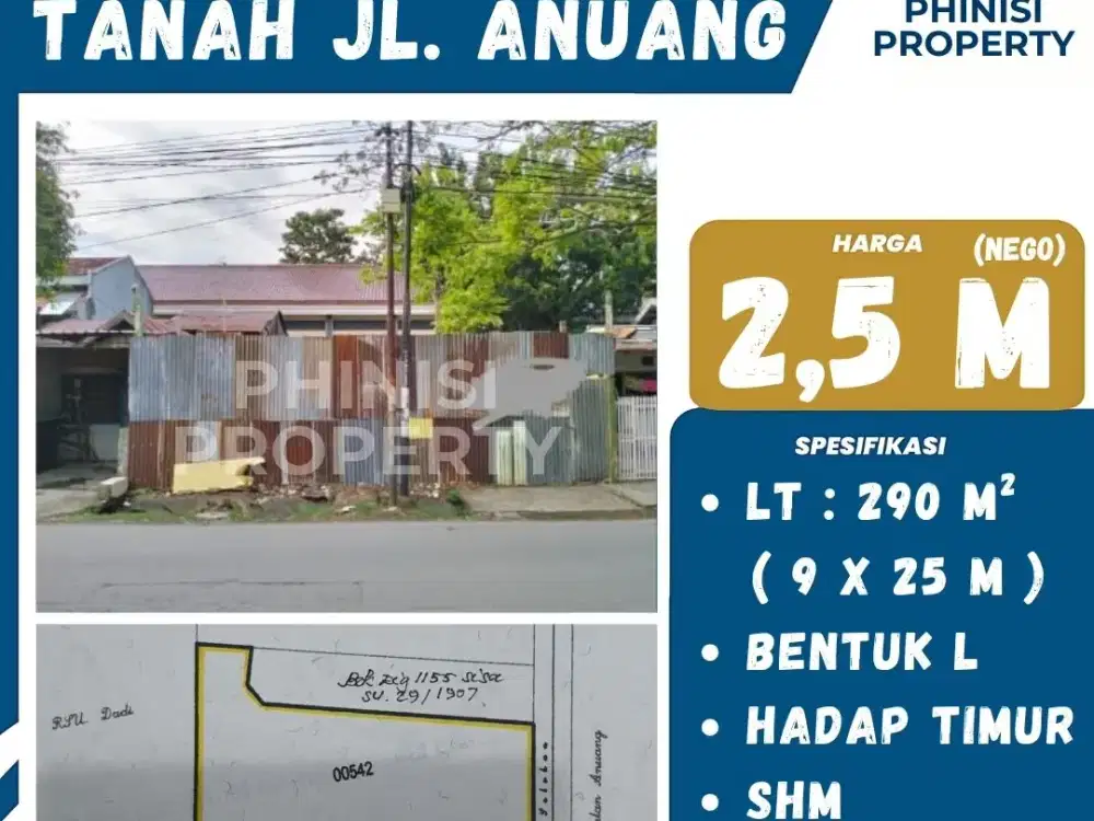 Dijual Kavling Lokasi Strategis Jl. Anuang