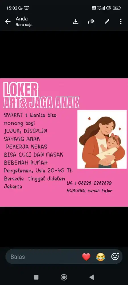 Butuh ART & Jaga anak