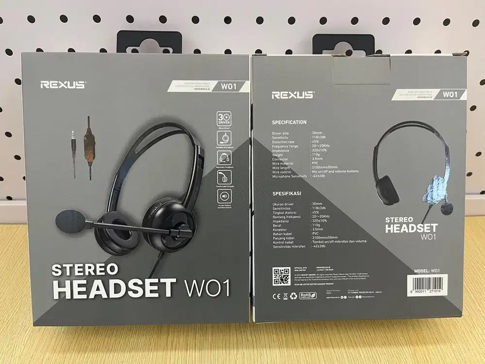 HF Headphone Rexus W01 Black