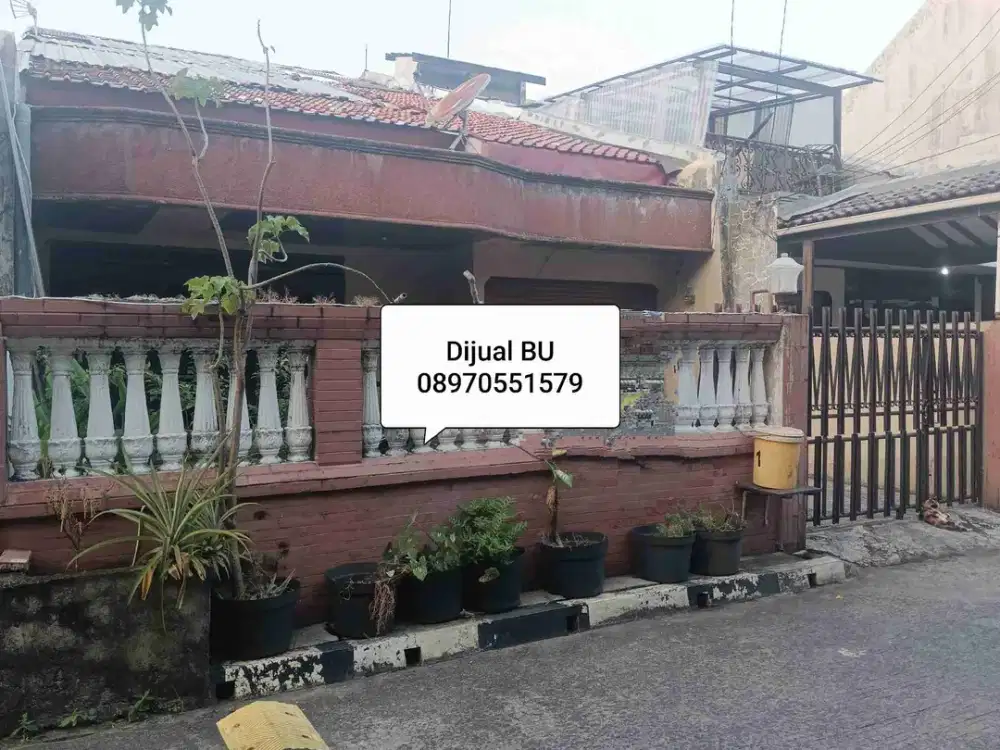 Jual cepat BU rumah cluster lebar 8 di kelapa gading permai jakut