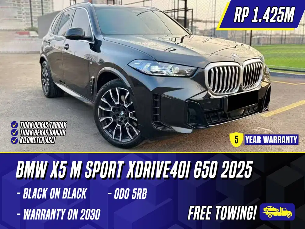 BMW X5 M Sport xDrive40i 2025 NIK 2024 Black Hitam MSport xDrive