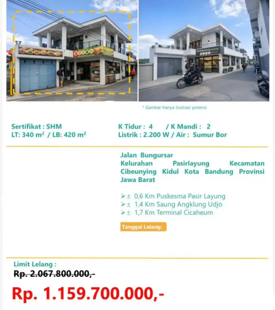 Dijual Rumah Siap Huni Jalan Bungursari Bandung