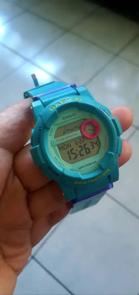 Baby G original BGD 180 FB, batangan, mulus dan terawat
