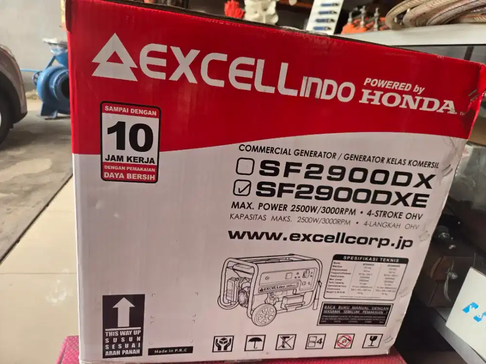 Mesin genset 2500watt Honda Excel SF2900DXE bensin