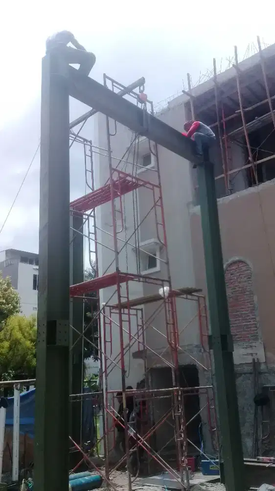 Jasa pengelasan kontruksi baja berat, pagar tralis, canopy ll
