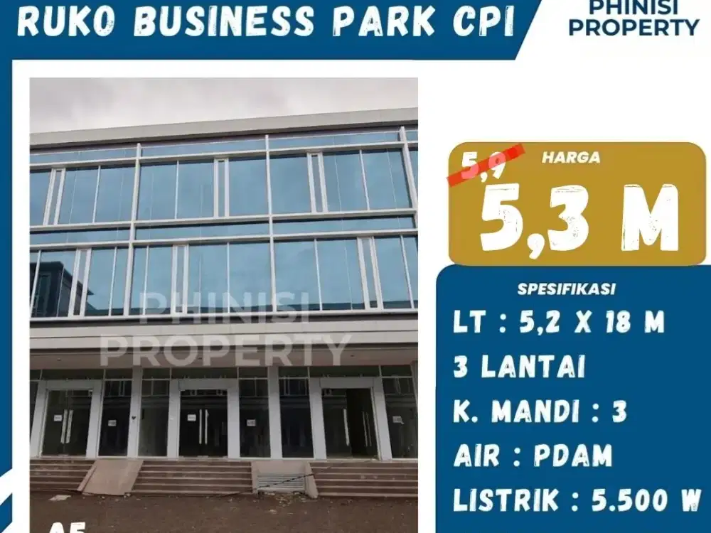 DIJUAL Ruko Business Park CPI