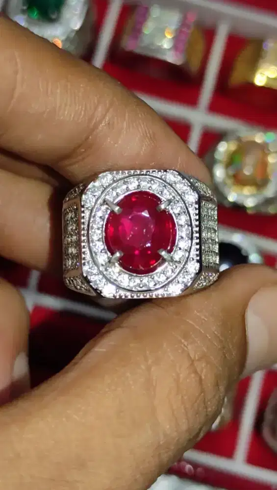 Natural Ruby Pigeon Blood Ring Perak