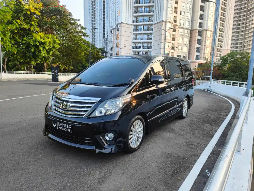 Low km Toyota Alphard SC pilot seat full spek terawat Hitam antik