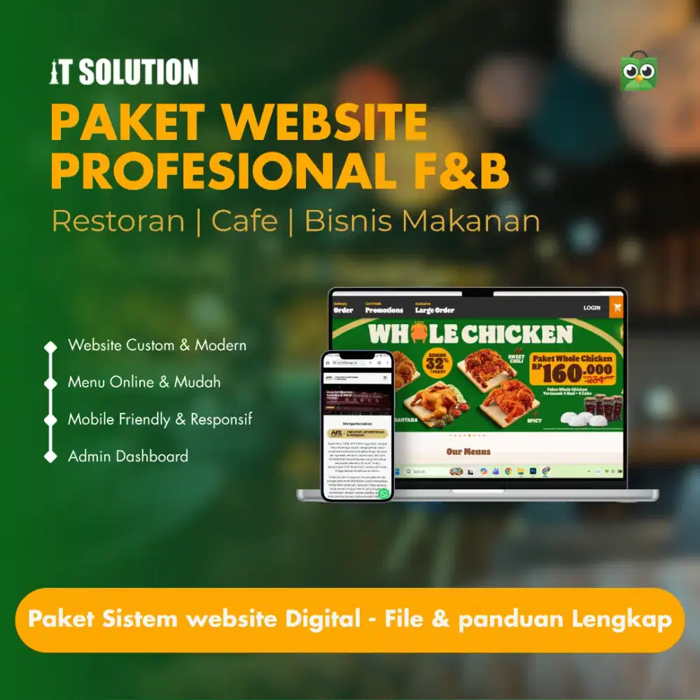 Solusi Website Profesional F&B Siap Pakai