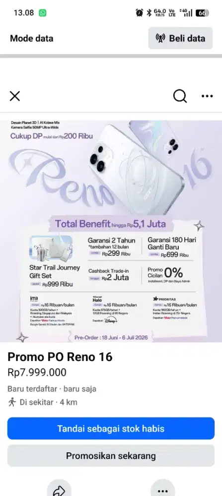Promo Oppo dan iphone