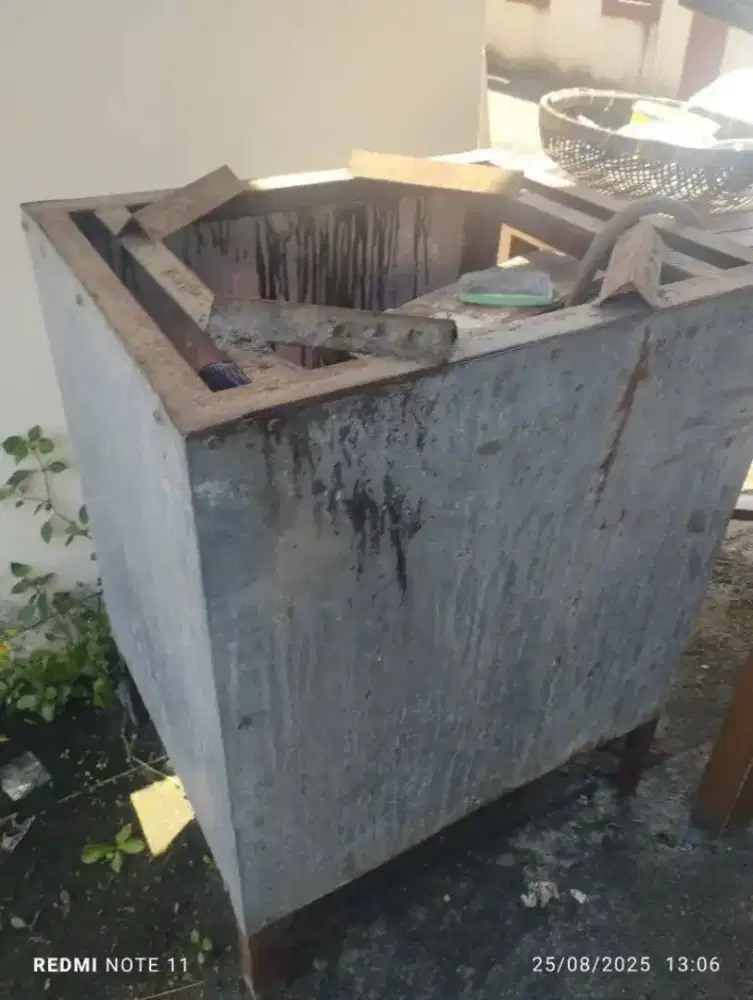 meja kompor besi tebal