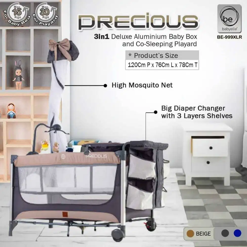 Baby Bed 3 in 1 Precious Babyelle