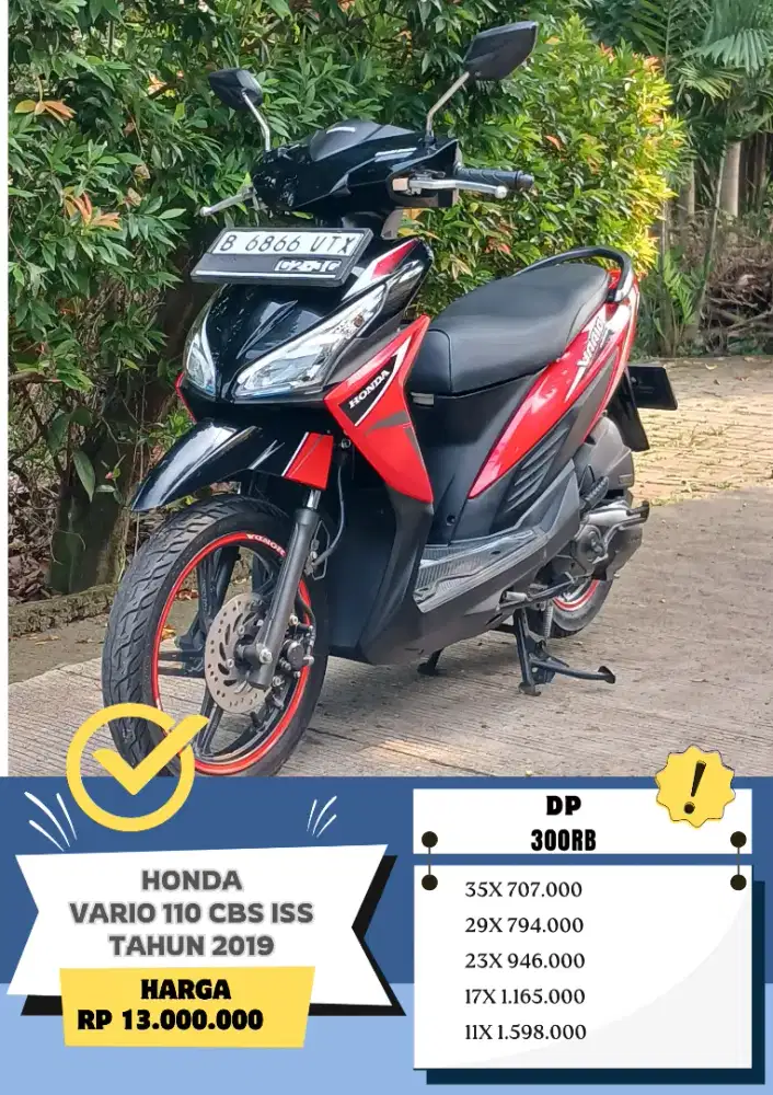 Honda Vario 110 CBS ISS tahun 2019 READY