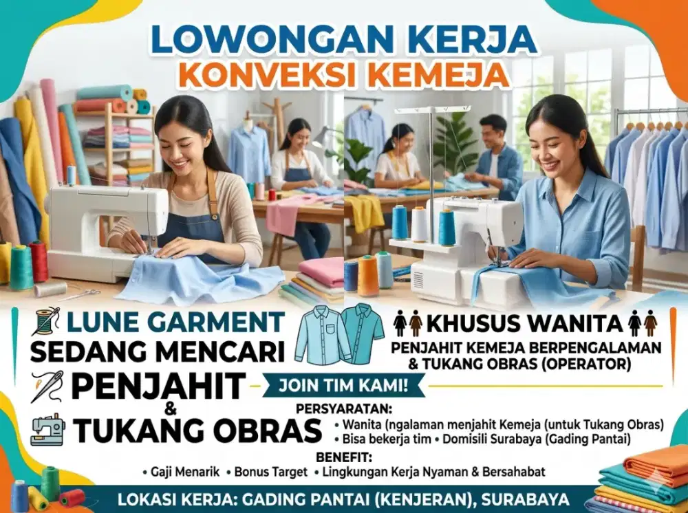 Dibutuhkan Penjahit / Obras