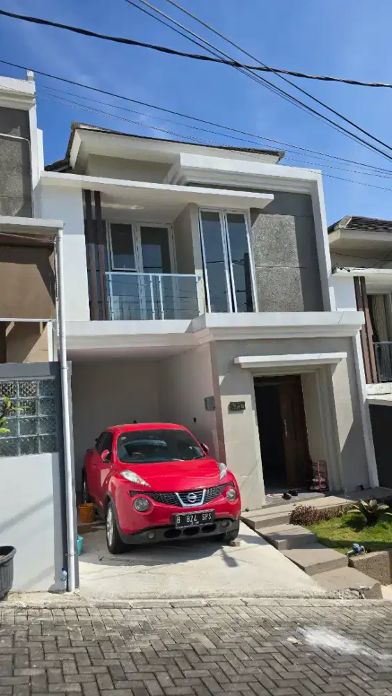 Disewakan rumah cluster per tahun murah. One gate system