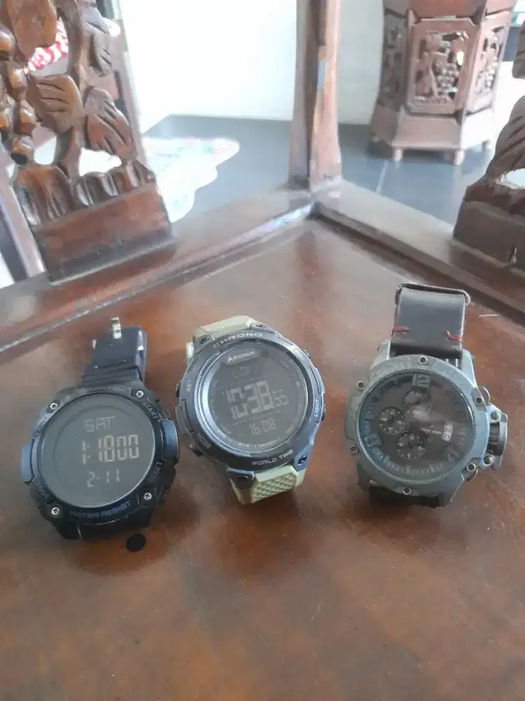 3 jam cowok murah, Eiger ,swiss army, skmei.