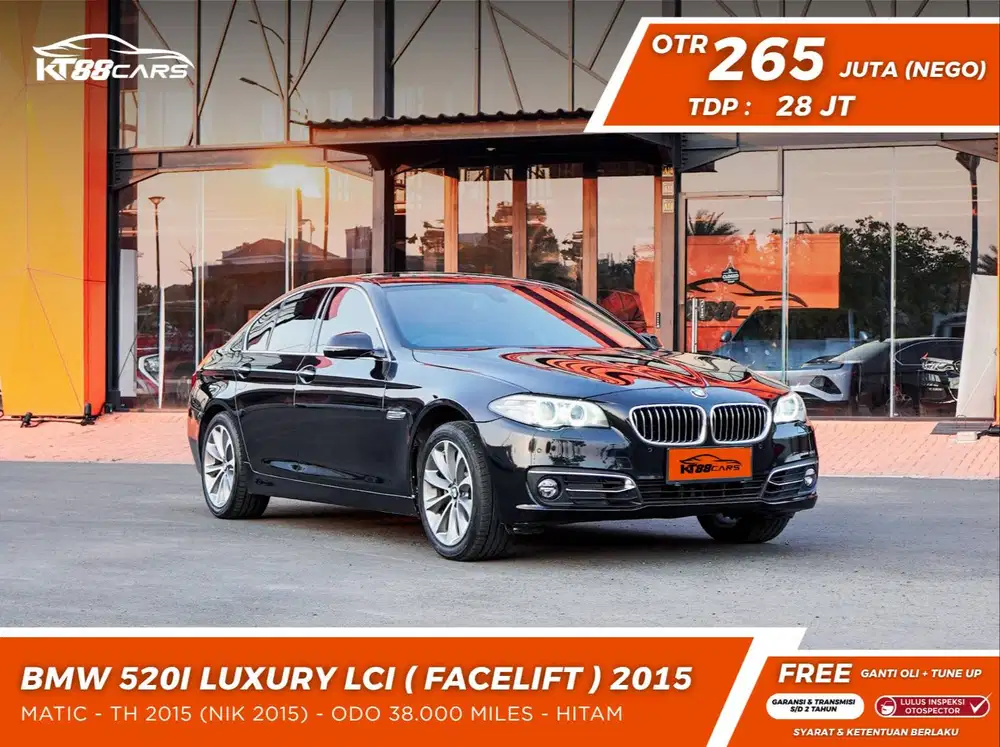 BMW 520i Luxury LCI facelift 2015 hitam matic