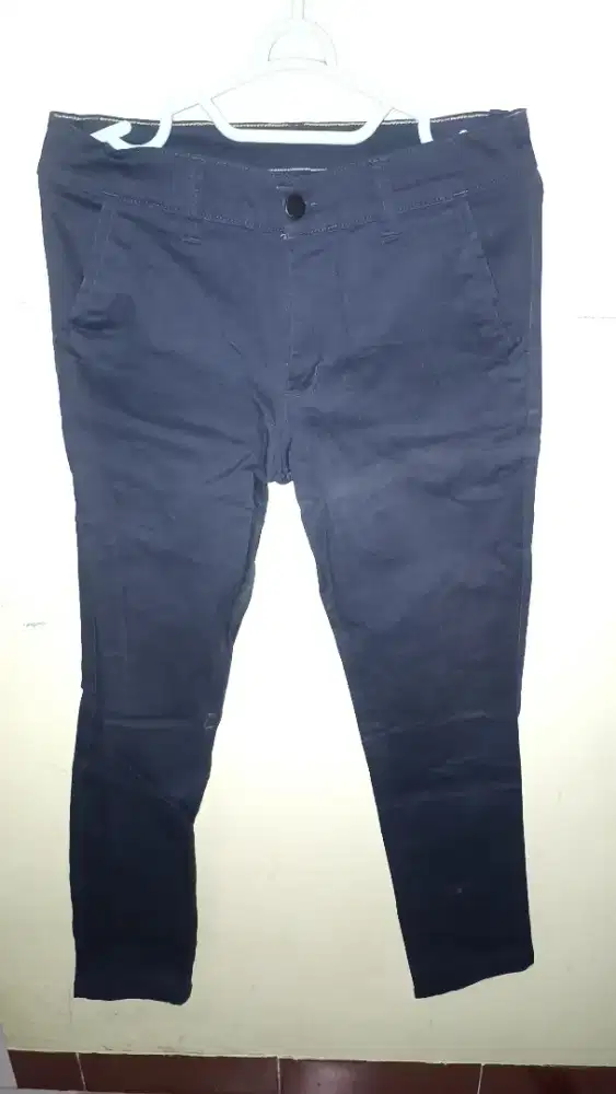 Celana Chino Chinos Warna Navy Size L Atau Ukuran 30