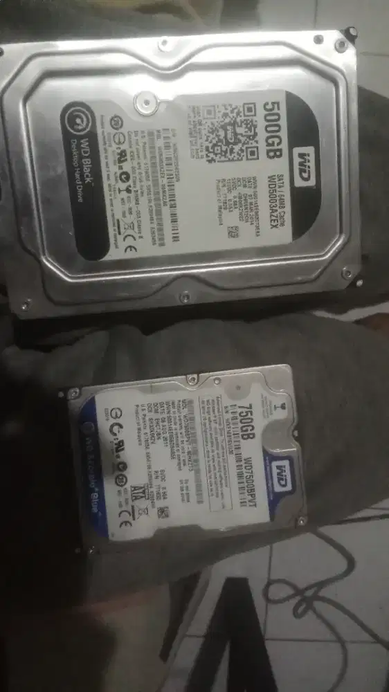 HDD 750gb dan 500gb